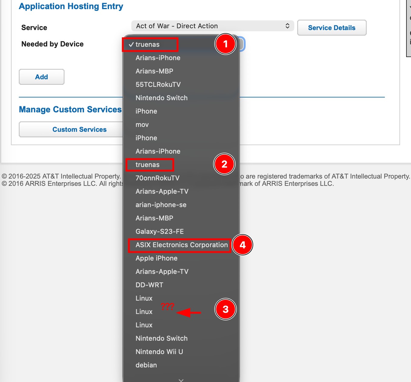Application Hosting Entry